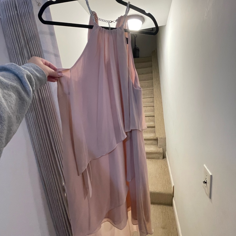 Laundry By Shelli Segal Blush Asymmetrical Dress